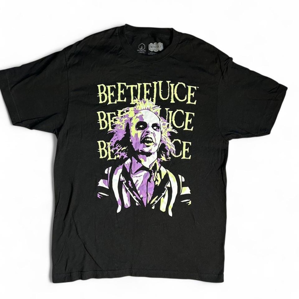 Beetlejuice Graphic Black T-Shirt Men’s Large